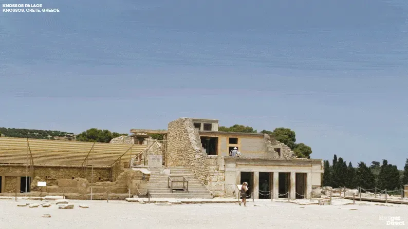Knossos Palace, Greece reconstruction GIF